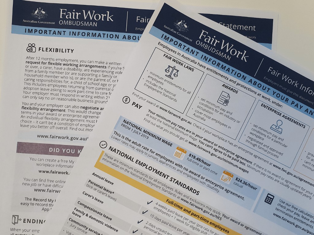 What you need to know about the new Fair Work Information Statement